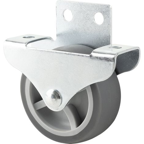 SANS MARQUE Roulette de meuble fixe avec fixation latérale 50mm bandage souple