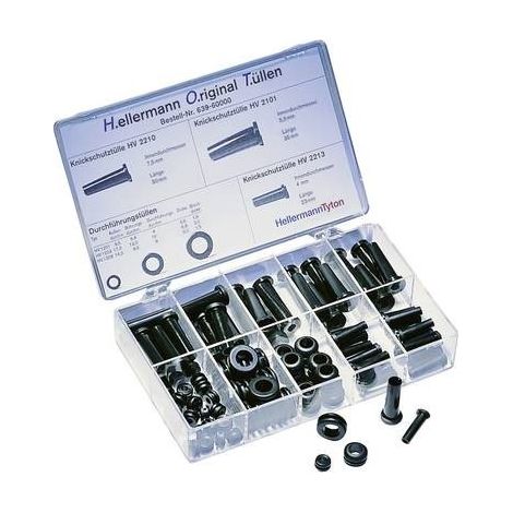 HellermannTyton HOTKIT Kit di manicotti antipiega PVC 100 Parti (1/4)