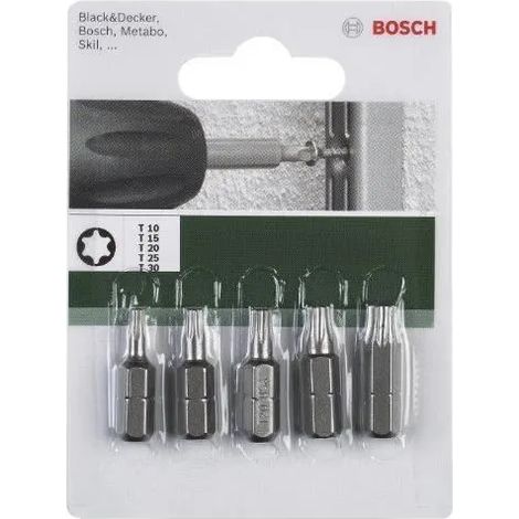 Bosch Schrauberbit-Set Standard für Innen-Torx-Schrauben (T) 5-tlg. - 2609255970 (1/3)