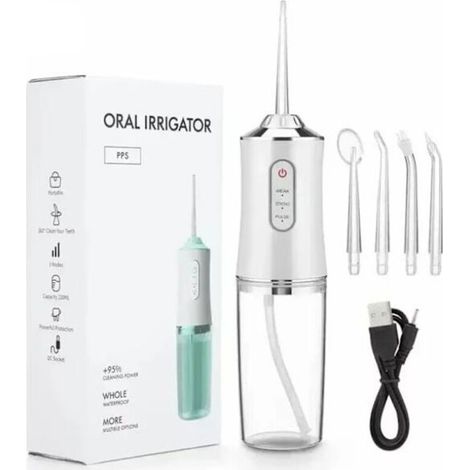 Hydropulseur dentaire Spotlight – Irrigateur buccal professionnel et portable blanc (1/4)