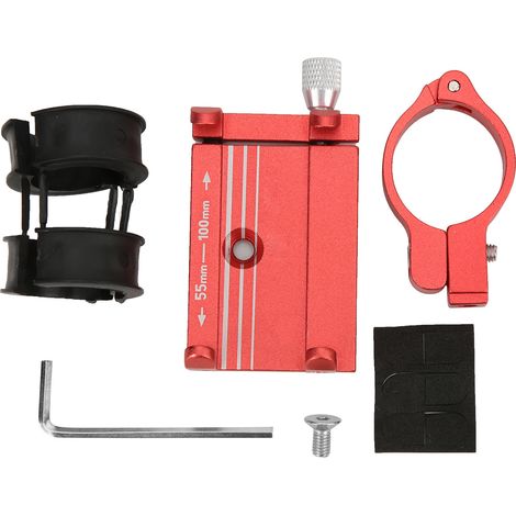 Supporte de téléphone haute dureté, résistant à la corrosion, fixation robuste pour guidons 31.8mm, 25.4mm, 22.2mm - Rouge (1/5)