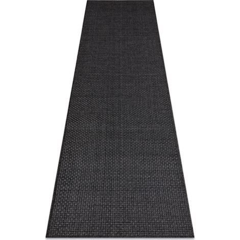 Alfombra, Alfombra de pasillo sisal SION A5165A Mezcla Tejido plano gris grey 60x300 cm