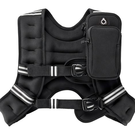 Chaleco lastrado, ajuste regulable, múltiples opciones de peso, uno de 2,7 kg (6 lb) (1/2)