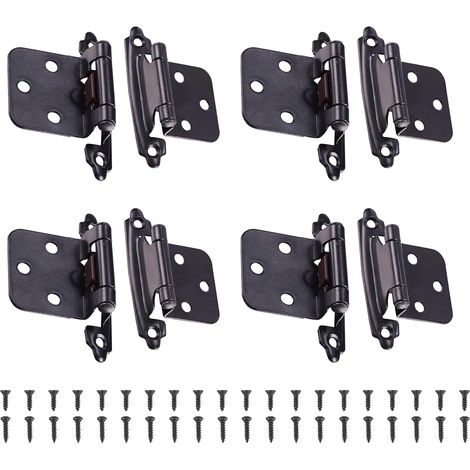 8 Pièces Charnière Inox, Charniere Porte Placard avec vis, Charnière Meuble Acier Inoxydable, pour Les Charnières de Porte les Charnières d'armoire les Charnières de Raccordement，Diamètre du trou : 15 (1/5)