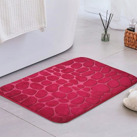 LAN Bourgogne, 4060cm (polaire corail 0,8cm d'épaisseur) Tapis de sol en polaire corail unie avec petits cailloux, tapis de salle de bain, tapis absorbant pour toilettes (1/5)