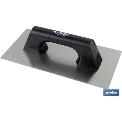 Rechteckiges Modell einer Kelle mit Kunststoffgriff 300 x 150 x 0,7 mm (1/4)