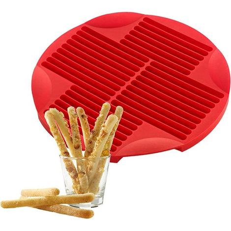 Stampo in silicone per cioccolato, ideale per realizzare bastoncini e biscotti al cioccolato, antiaderente, per un massimo di 30 barrette di cioccolato. (1/5)