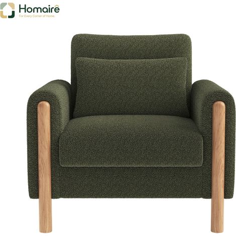 Canapé en tissu vert avec accoudoirs 87 x 83 x 88,5 cm HOMAIRE (1/5)