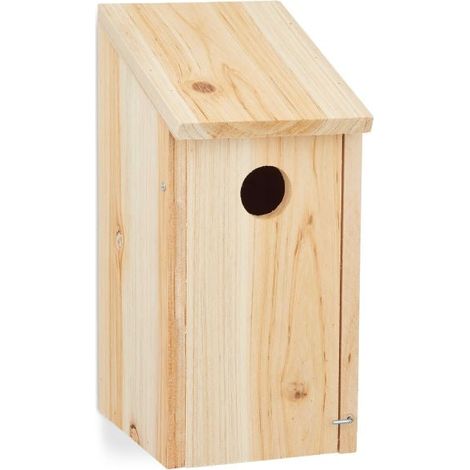 Caja nido colgante de madera