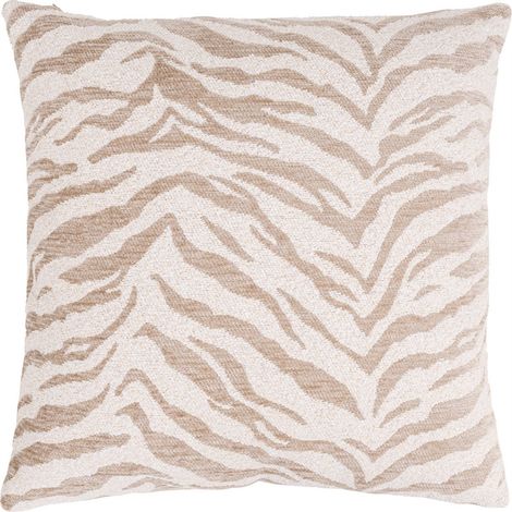Coussin beige motif tigre décoratif - beige tigre (1/4)