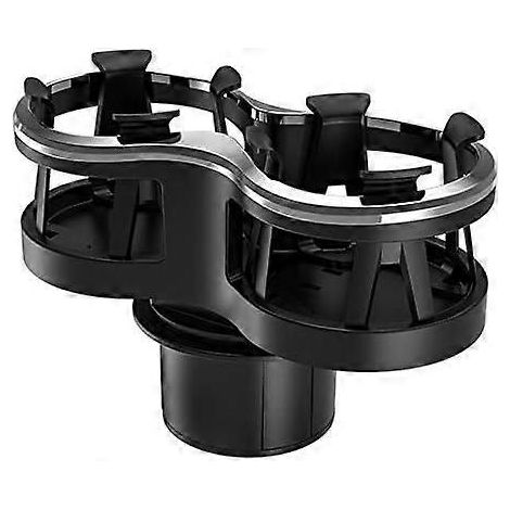 Adaptateur extensible 2 en 1 pour porte-gobelet de voiture à double trou avec base réglable, compatible avec la plupart des bouteilles de boisson pour console de voiture. (1/5)