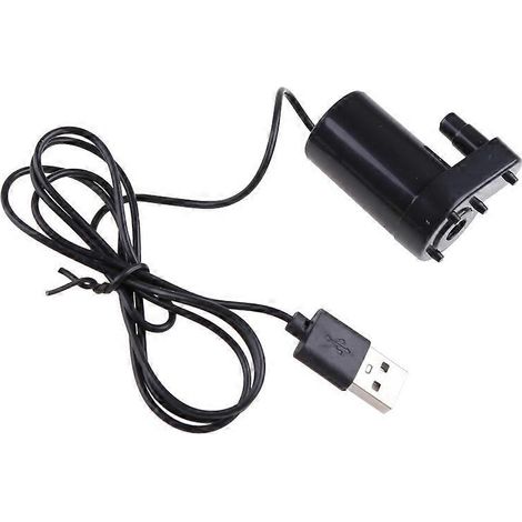 Pompe à eau submersible micro USB 5V DC 2-3L/min pour aquarium, réservoir poissons, moteur mini chargeur accessoire pompe eau. (1/4)