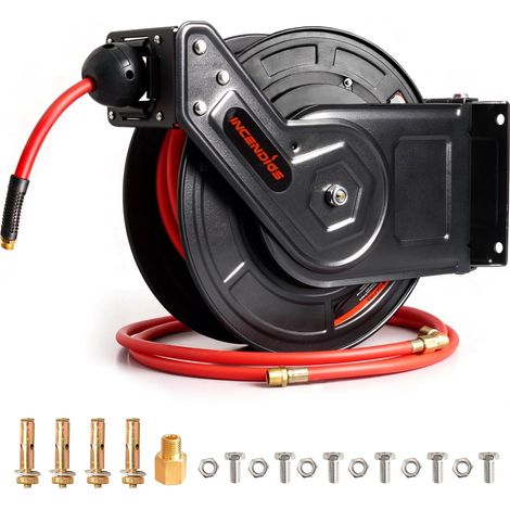Metal Air Hose Reel 15 m + 2 m, 1 cm, 20 Bar (1/5)