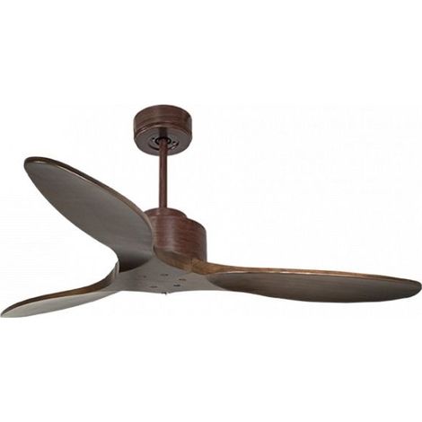 Modulo de KlassFan - Super destratificateur et ventilateur DC 132 cm Marron pales bois sombre sans Lumière  25 à 40 m²