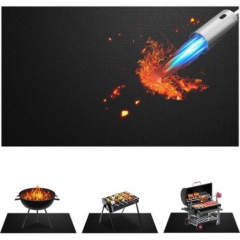 Tapis de barbecue pliable 39 x 72 pouces, ignifugé, résistant aux hautes températures : 500 degrés (1/5)