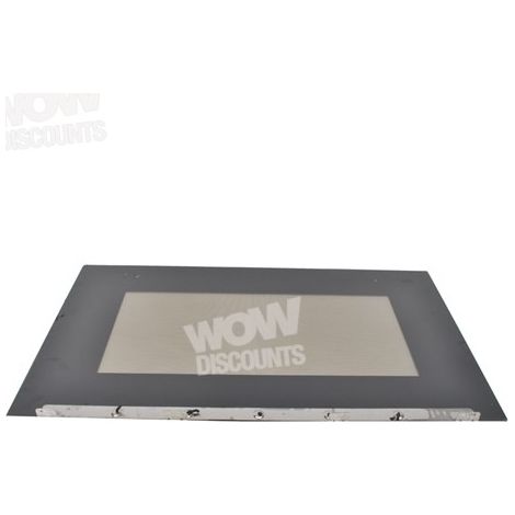 Main Oven Door Outer Glass (mirror) for Indesit Cookers and Ovens
