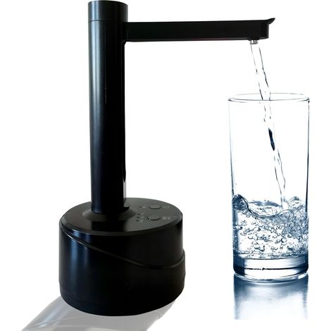 Dispensador de agua portátil de doble cara (ABS - Negro) - Compatible con botellas de 5 galones - Recargable tipo C - Bomba de agua eléctrica de escritorio plegable (1/5)