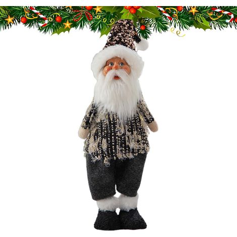Peluches de Noël Figurine Mignonne Artisanale pièce maîtresse Centres de table de Noël Décoration en peluche mignonne pour intérieur, à poser sur cheminée, bureau, pour les fêtes (1/5)