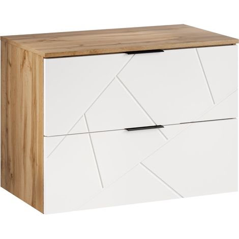 Badplaats Waschbeckenunterschrank Manello 80 x 46 x 58 cm – Eich