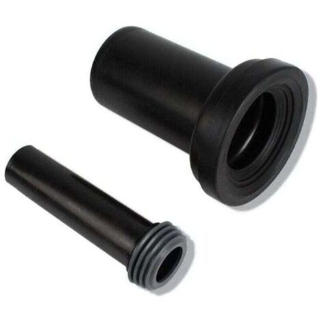 Kit de raccordement WC mural 2 pièces - Tuyau d'évacuation WC mural Accessoires WC Accessoires WC PVC Siphon mural Baignoire noire Salle de bain (1/4)