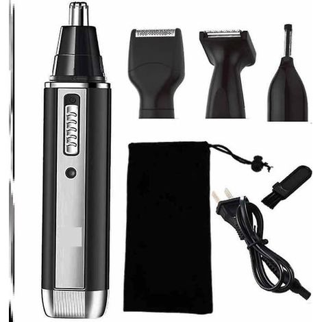 KLVGTIFS PU - Tondeuse à poils de nez 4 en 1 pour hommes, rechargeable par USB.
