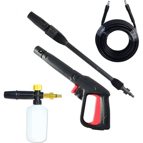 Pistolet à mousse professionnel Kit De Tuyau De Pistolet À Mousse Haute Pression Nettoyeur Haute Pression Pistolet De Pulvérisation À Mousse Neige Mousse Lance Mousseur Tuyau Buse For Karcher ( Color (1/2)
