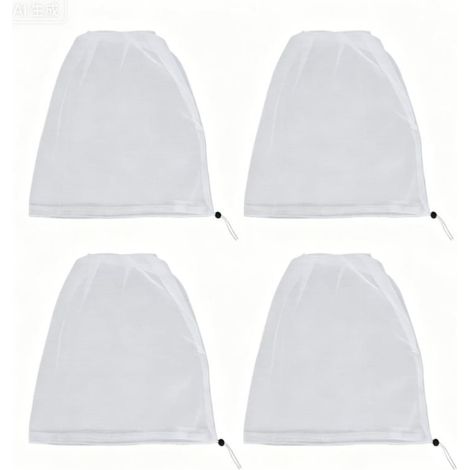 Lot de 4 masques en maille avec cordon de serrage réglable, tête complète respirante pour la protection, design léger et pliable pour la pêche, la randonnée, le camping, le jardinage, les (1/5)