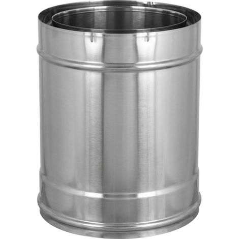 MAKA Modulo Telescopico 32-42 cm Canna Fumaria Doppia Parete Aria Inox Inox Ø 200 mm (esterno 250) (1/5)
