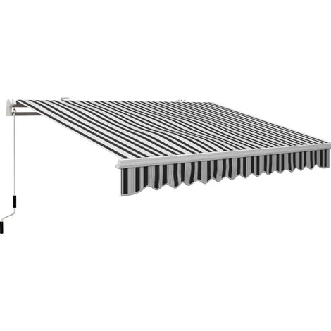Toldo retráctil manual 395 x 245 cm de aluminio y poliéster UV con manivela HOMVRA (1/5)