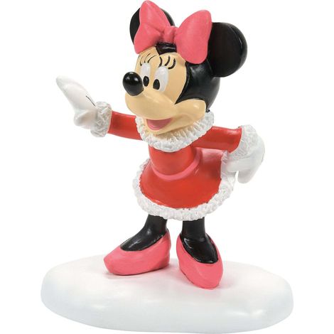 Minnie si Esibisce Statuetta 7,25cm Rosso e Rosa PERAGA CHRISTMAS