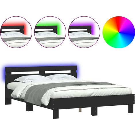 Maison Exclusive - Estructura de cama con cabecero y luces LED ne (1/5)