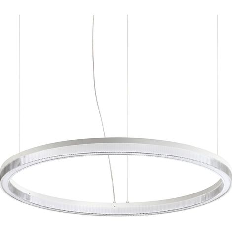 Ideal Lux Sospensione Moderna CROWN 1 luce LED integrato bianco metallo vetro