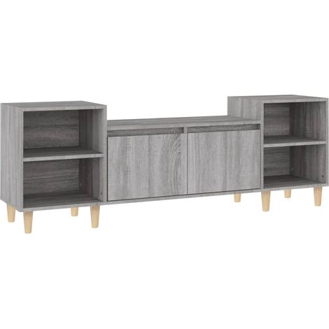 Mobile TV multimediale scaffale per televisione televisore buffet sala da pranzo soggiorno camera da letto sonoma 160 x 35 x 55 cm derivati del legno grigio 020028419