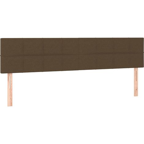 Maison Exclusive - Cabeceros tela marrón oscuro 200x5x78/88 cm (1/5)