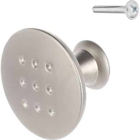Tirador redondo para muebles, níquel mate, Riex XK10 (1/5)