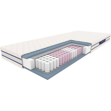Matelas 120 x 200 cm avec ressorts ensachés et mousse confort Vik (1/3)