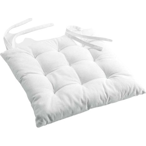 Galette de Chaise "Charline" 40x40cm Blanc (1/3)