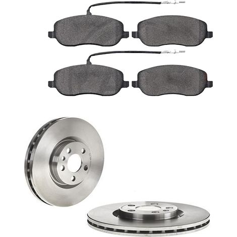 KIT FRENI ANTERIORI compatibile con PEUGEOT 807 (EB) - DISCHI + PASTIGLIE OEM: P 23 090 , / 17406 /SOSTITUZIONE DIRETTA/BASSA POLVERE/SILENZIOSO (1/5)