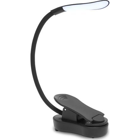 Lampe de Lecture,USB Rechargeable LED Liseuse Lampe 7 LEDs,3 Modes D’éclairage, Veilleus de Chevet LED tactile avec pince de lecture et col flexible 360°,Lampe Clip pour Livre,eReaders,Nuit (1/5)