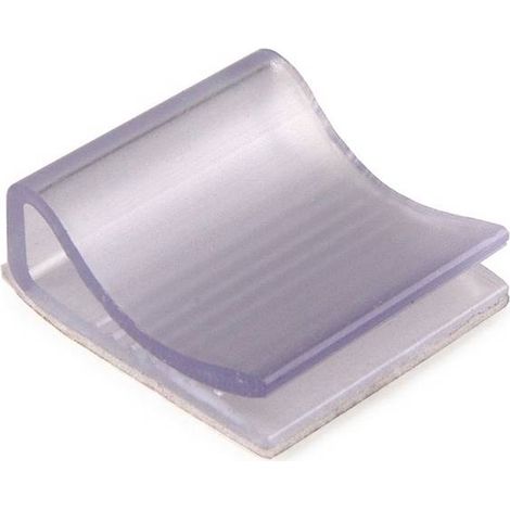 HellermannTyton FCC25-PVC-GY Clip di fissaggio autoadesivo 154-00019 Grigio 1 pz.