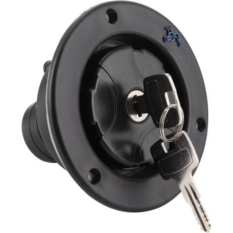 RV Inlet Verrouillable 80mm Bouchon D'eau étanche Inlet Remplissage Réservoir équipement avec 2 Clés Convient pour 38mm Conduites D'eau, 30-40mm Plaque de Porte pour Camping-Car Remorque Caravane (1/5)
