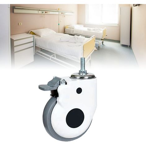 Roue pivotante robuste 5" avec frein en TPR silencieux - Compatible chariot et meubles (1/5)