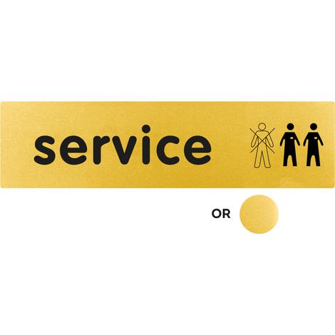 Plaque de porte Service - Classique or 170x45mm - 4491059