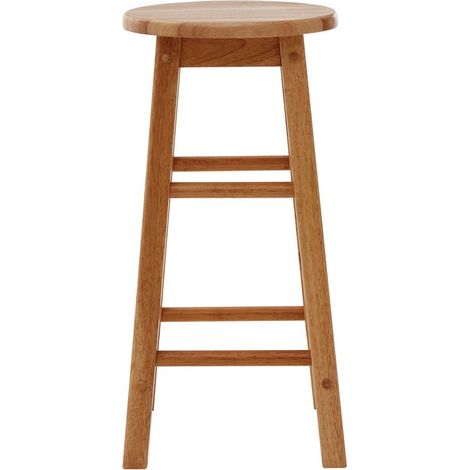 Premier Housewares Natural Tropical Hevea Wood Bar Stool (1/5)