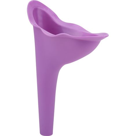 Urinoir portable pour femme violet - Accessoires de voyage camping extérieur entonnoir urinal féminin réutilisable (1/5)