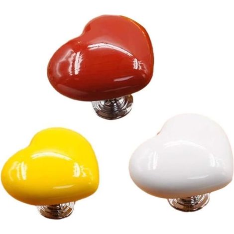 Bouton de chasse d'eau en forme de cœur, outil pratique et créatif, lot de 6 pièces (1/4)