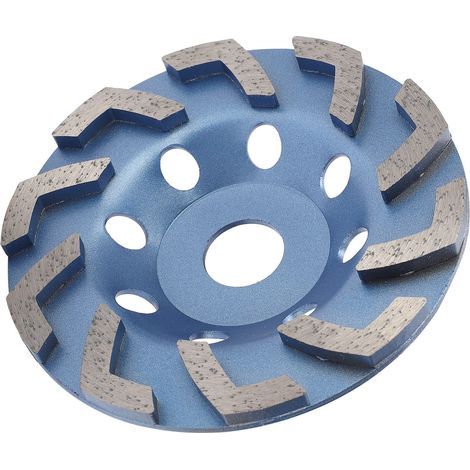 10L Diamantschleifscheibe mit blauen Zähnen, 125 mm, zum Schleifen von Beton, Stein und Zement (1/5)