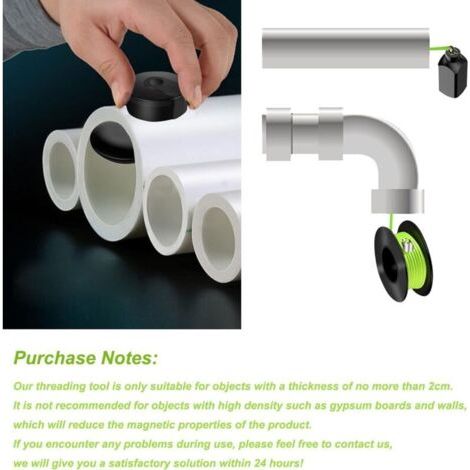 NALOOKAMIC Guide Fil Magnétique Tire Fils Electrique Passe Fil Magnetique Enfile-fil Mural Avec Fil Magnétique Guide Fil Magnetique Extracteur De Fil De Outils De Routage De Câble Pour La Maison
