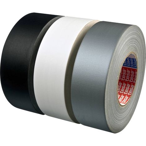 Tesa 53949 Nastro adesivo in tessuto argento 50 m x 50 mm