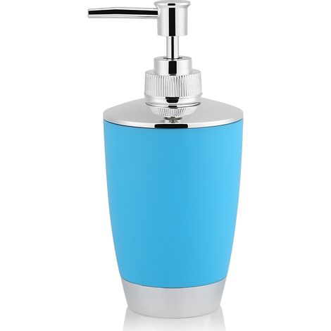 4 Pièces d'Accessoires de Salle de Bain : Porte-Brosse à Dents, Porte-Savon, Distributeur et Goblet en Bleu (1/5)